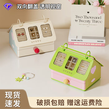 Jewelry Box, High-End Exquisite Velvet Earrings, Necklaces, Jewelry Bracelets, Jewelry Boxes, Compartmentalized Anti-Oxidation Jewelry Storage Boxes