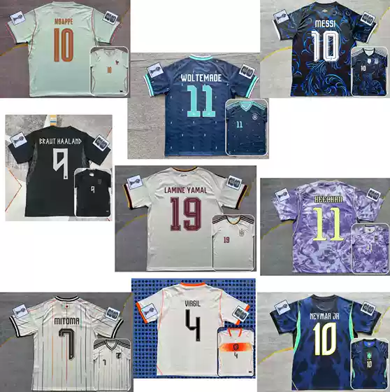 2026/27 World Cup Super a Printed Flocking Jersey Brazil Neymar # 10 Haaland Yamal Football Jersey