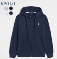 Zipper shirt navy blue white label
