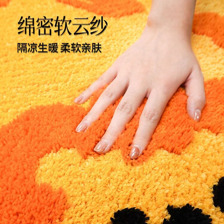Animal Cartoon Flocking Bedroom Bedside Blanket Advanced Living Room Long Carpet Bay Window Children's Room Tufted Plush Blanket