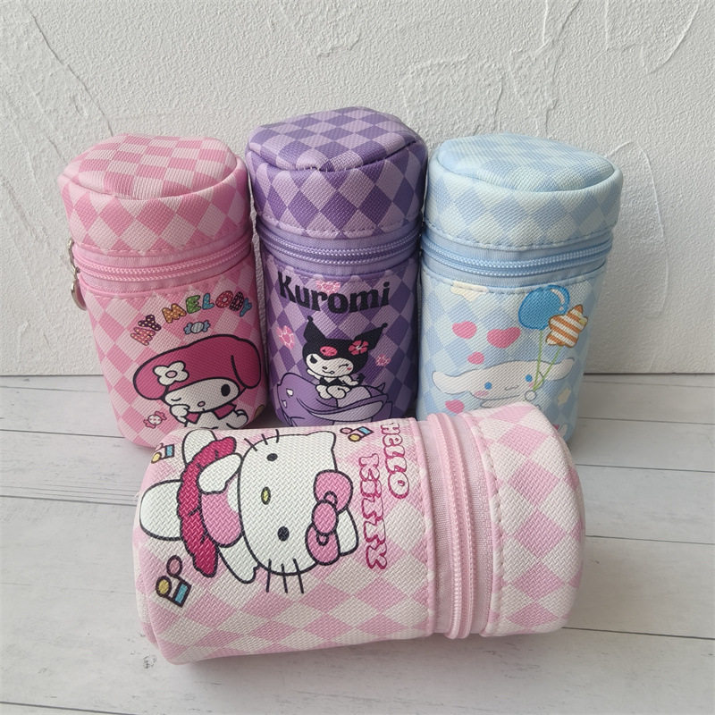 Foreign Trade Macaron Color Mini Cartoon Bucket Bag Big-Eared Dog Kidsren's Student Coin Purse with Keychain Cosmetics Bag