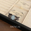 Antique Cool Feeling Old Butterfly Bracelet Imitation Aquamarus Double Opening Metal Bracelet Niche High-end Jewelry