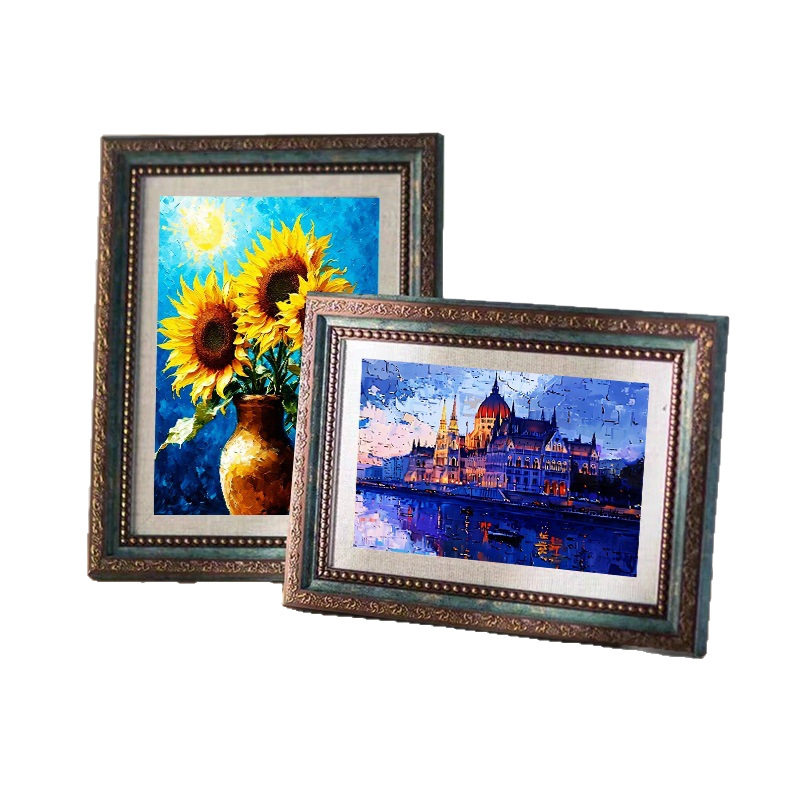 European-Style Retro Photo Frame Display Nostalgic 5 6 7inch Picture Frame 7inch Desktop A4 American Small Ornament Photo Frame