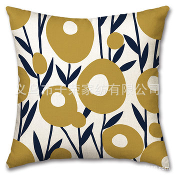 Cross-border Best-selling Pillow Case Amazon Hot-selling Plant Pillow Case Home Fashion Simple HD Printed Cushion Cover