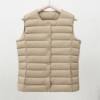 Autumn and Winter New Lightweight down Jacket Women's Collarless down Liner Vest V Neck Warm Jacket Large Size Waistcoat Vest