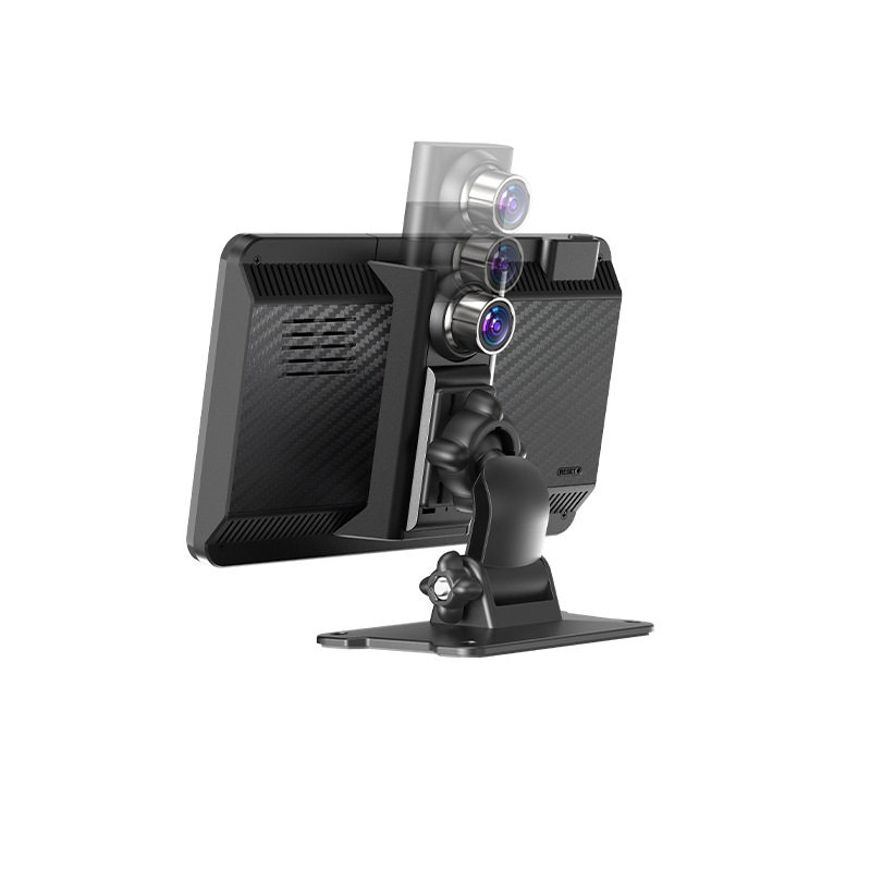 Cross-Border Carplay Recorder 1080P Retractable Car Lens Multi-Language System Night Vision Driving Recorder Dual Camera