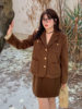 Beautiful K2580 Plus-Size Women's Woolen Blazer + Skirt Set 2025 Winter Clothing