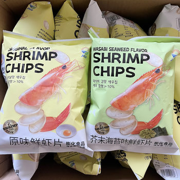 Nine Days Mustard Seaweed Original Shrimp Chips Office Craving Snacks Internet Celebrity Drama Puffed Snacks 68g