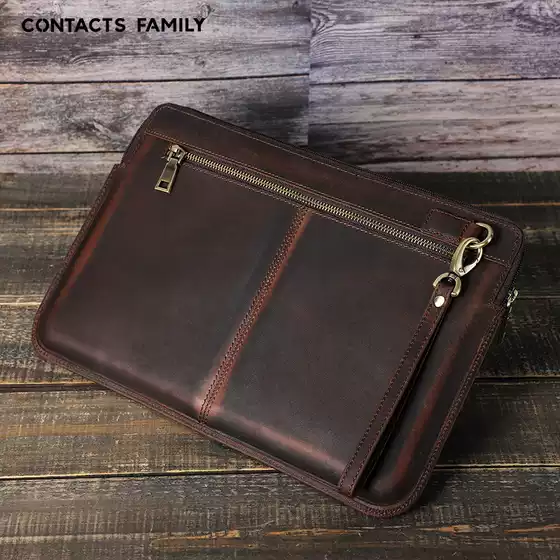 Suitable for the New MacBook Air13.3 Genuine Leather Protective Cover Apple Notebook Laptop Bag Dropshipping