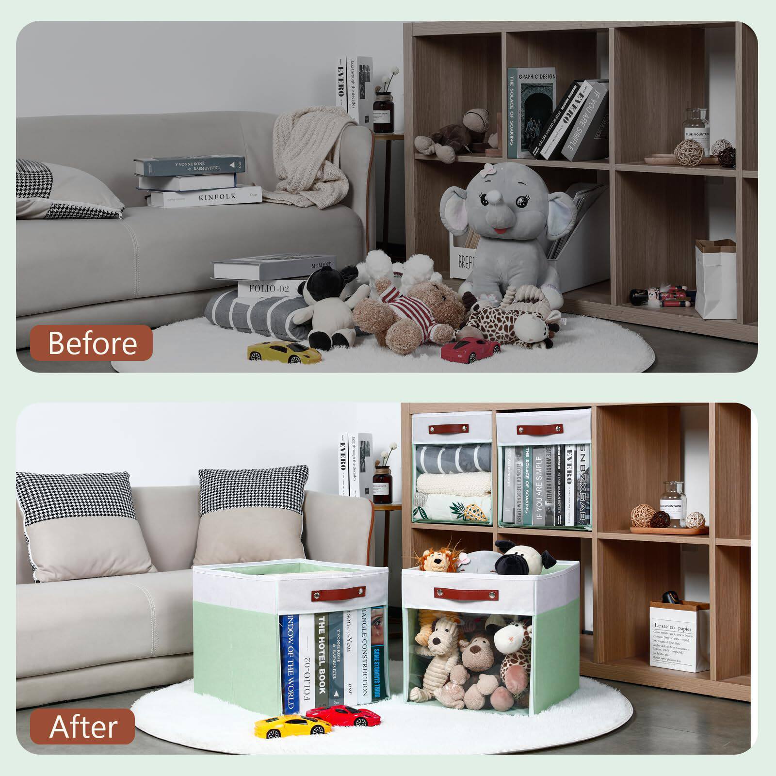 Coverless Amazon Square Storage Box Fabric Foldable Storage Box Home Wardrobe Storage Box Clothes Organizing Box