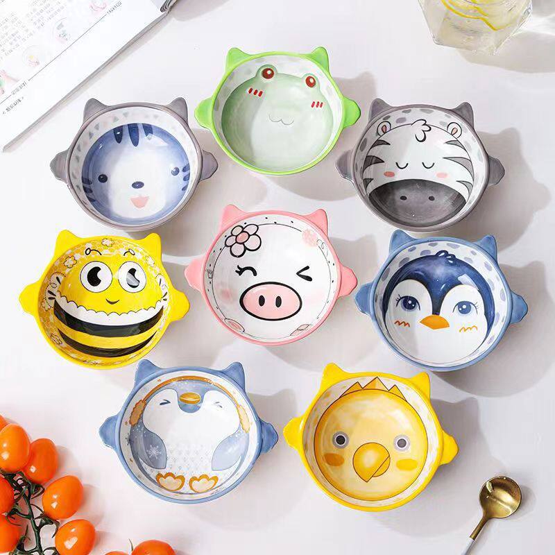 New cartoon small bowl porcelain dish small flavor dish small bowl dish two dollar store department store supply