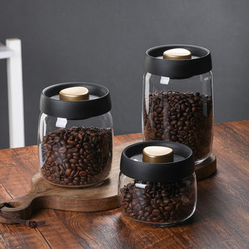 Wholesale Glass Sealed Jar Storage Coffee Bean Storage Jar Tea Jar Household High Borosilicate Storage Jar Coarse Grain Storage