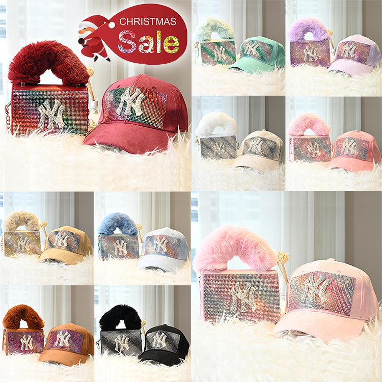 MLB Winter Handbags Hair Domesticated hen Flash Diamond Hat Yankees Team NY Chain Portable Oblique Satchel Pack one On behalf of MLB冬季女包毛绒绒闪钻帽子洋基队NY链条手提斜挎包包一件代发 MLB Winter Handbags Hair Domesticated hen Flash Diamond Hat Yankees Team NY Chain Portable Oblique Satchel Pack one On behalf of 