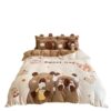2025 New Cute and Full of Happiness, Stylish Stereo Heavy-Duty Milk Velvet Series Four-Piece Set Comes with the Same Pillow