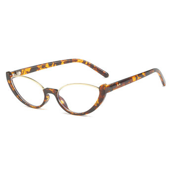 Cross-border Cat's Eye Style Women's Personalized Frame Decorative Flat Lens Anti-blue Light Glasses with Proximity Sight