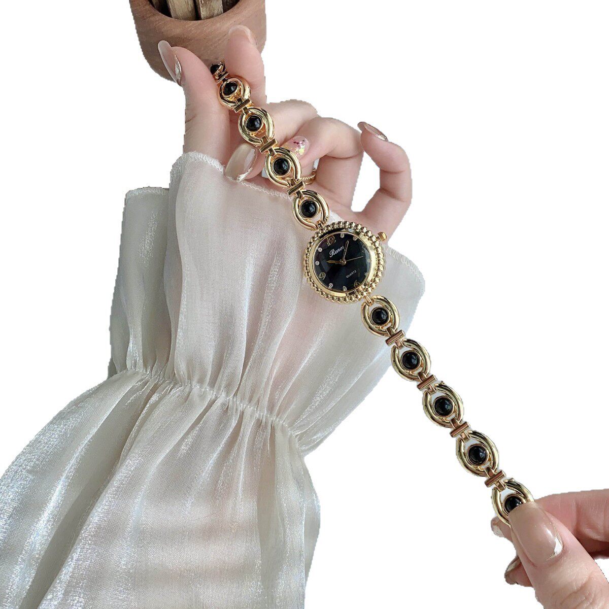 Compact Dial Women's Watch Simple Thin Strap Digital Face Bracelet Watch Student Watch Cross-Border Foreign Trade Popular Retro