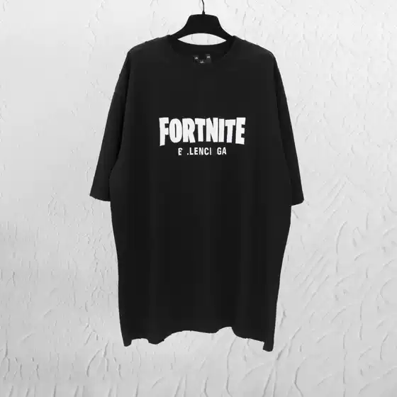 Dujia Version 2024 Summer New Paris B Home Fortress Night Joint Letter Embroider Men's and Women's Short-Sleeved T-Shirts