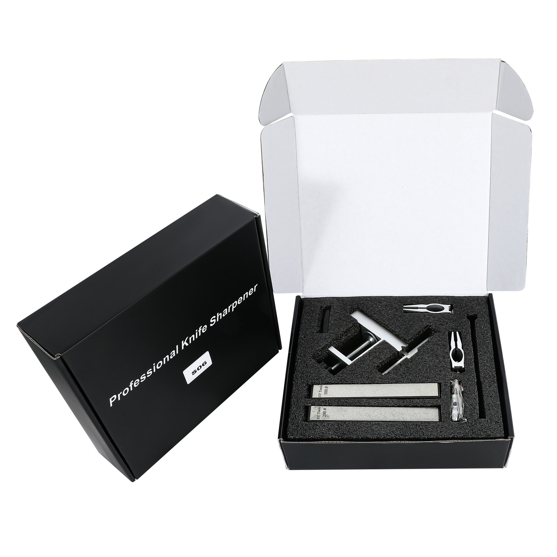 Cross-Border Fixed-Angle Knife Sharpener Sy Tools Double Chuck 360 Flip Knife Sharpener with Grinding Stone for Home Kitchen S06