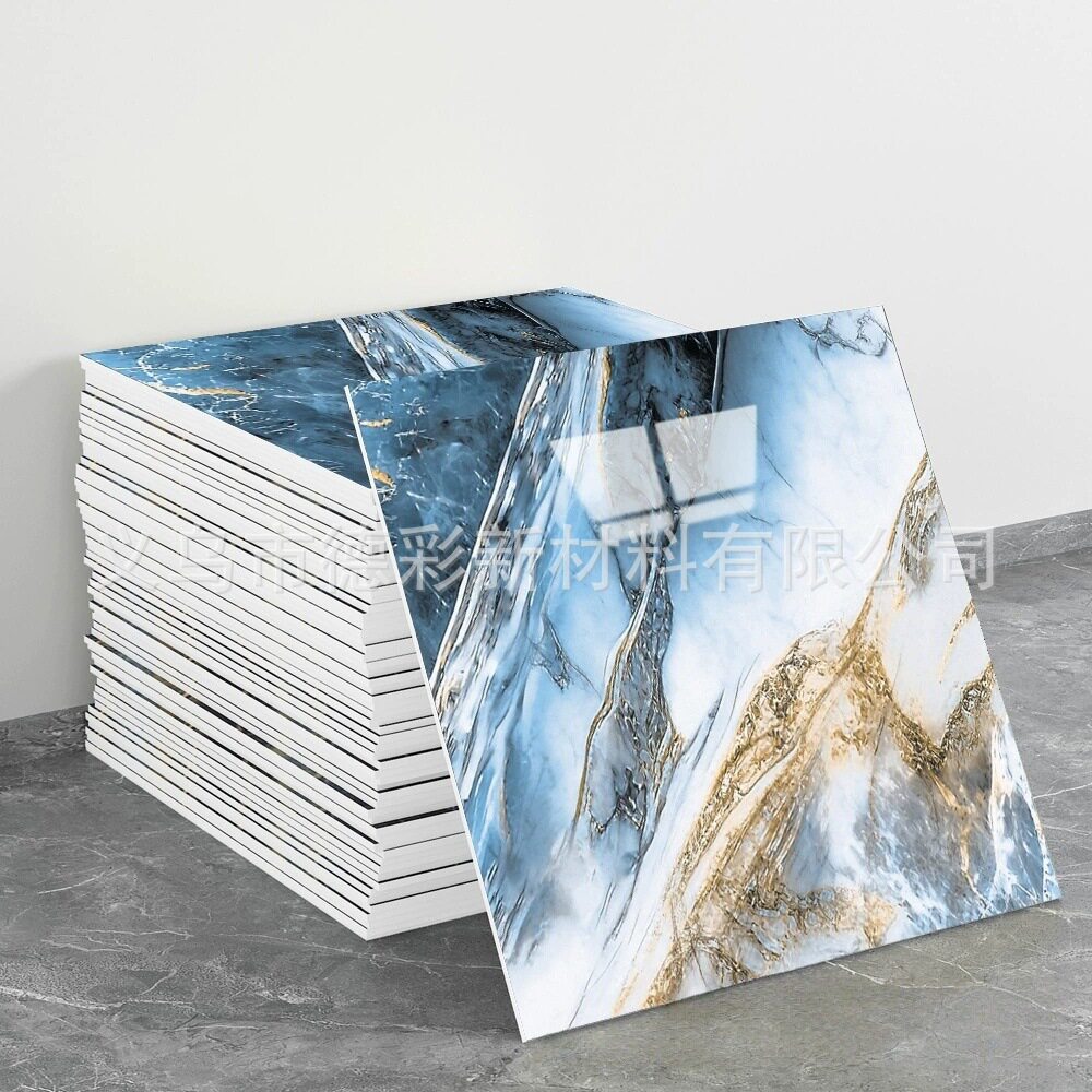 自粘防水仿瓷砖墙贴铝塑板翻新装饰遮丑大理石厨房墙面贴纸卫生间