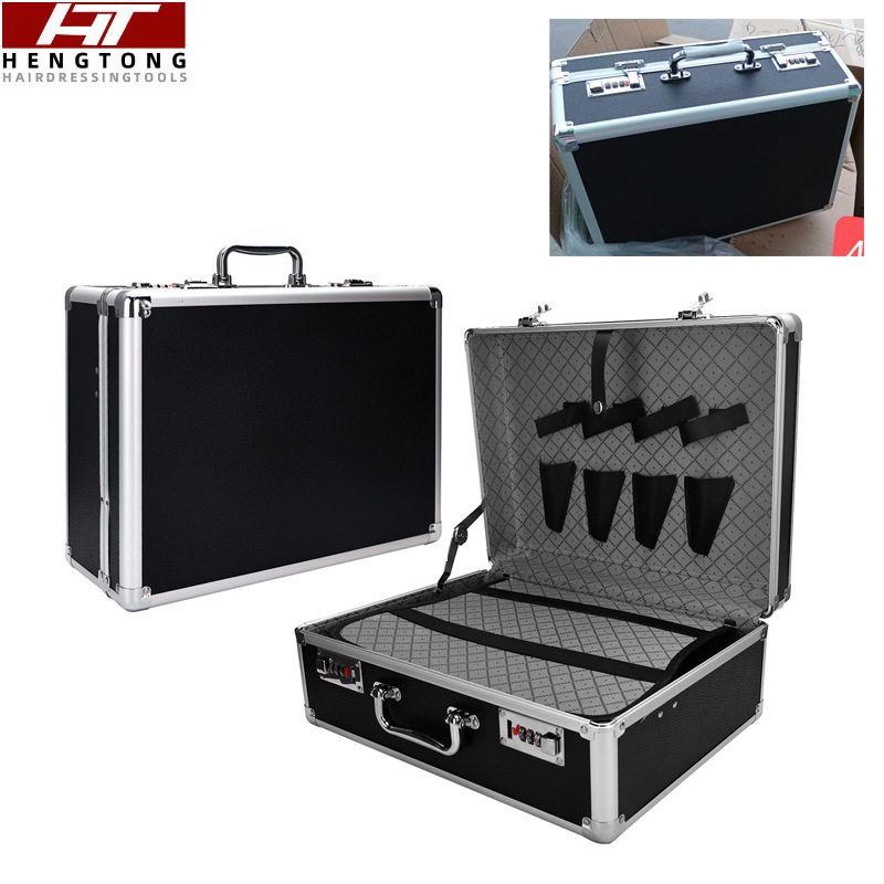 Hairdressing tool box, hair clipper storage box, hairstylist storage box, high-end large-capacity portable password lock box