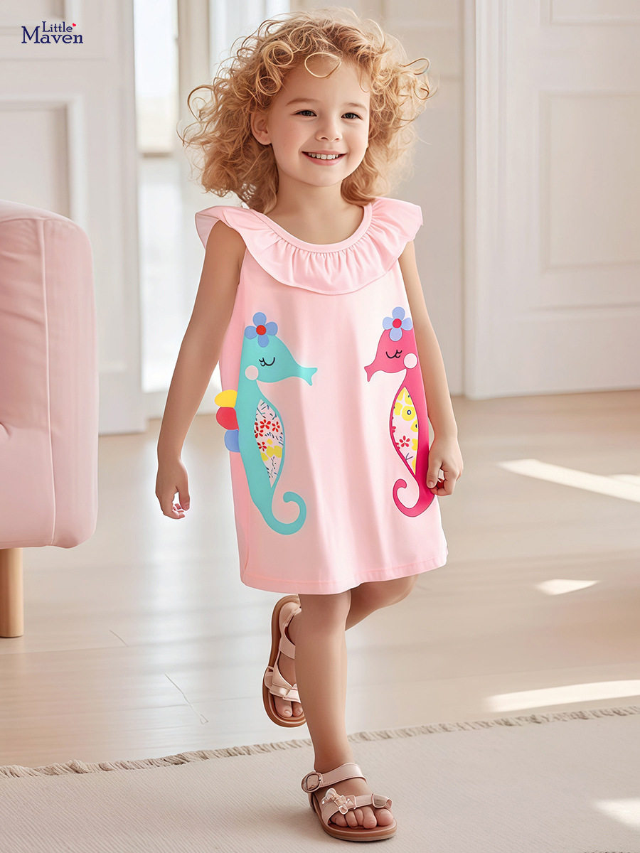 Baby Summer Dress, Girls' Cute Cartoon Dress Wholesale