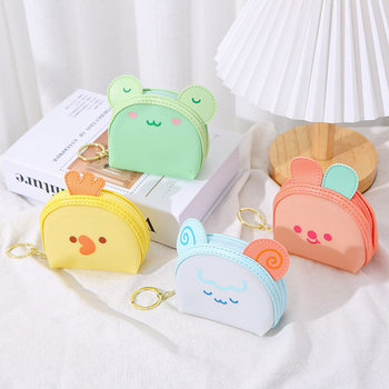 Cartoon Jelly Color Cute Animal Coin Purse Gift Couple Zipper Small Purse Frog Rabbit Coin Bag Processing
