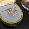 Real Gold Electroplated Zircon Diamond Opening Ring Light Luxury Niche Fashion Finger Ring Internet Celebrity All-match Jewelry Wholesale