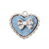 Denim Style Heart Butterfly Cross Violin Alloy Denim Pendant DIY Handmade Earrings Jewelry Accessories