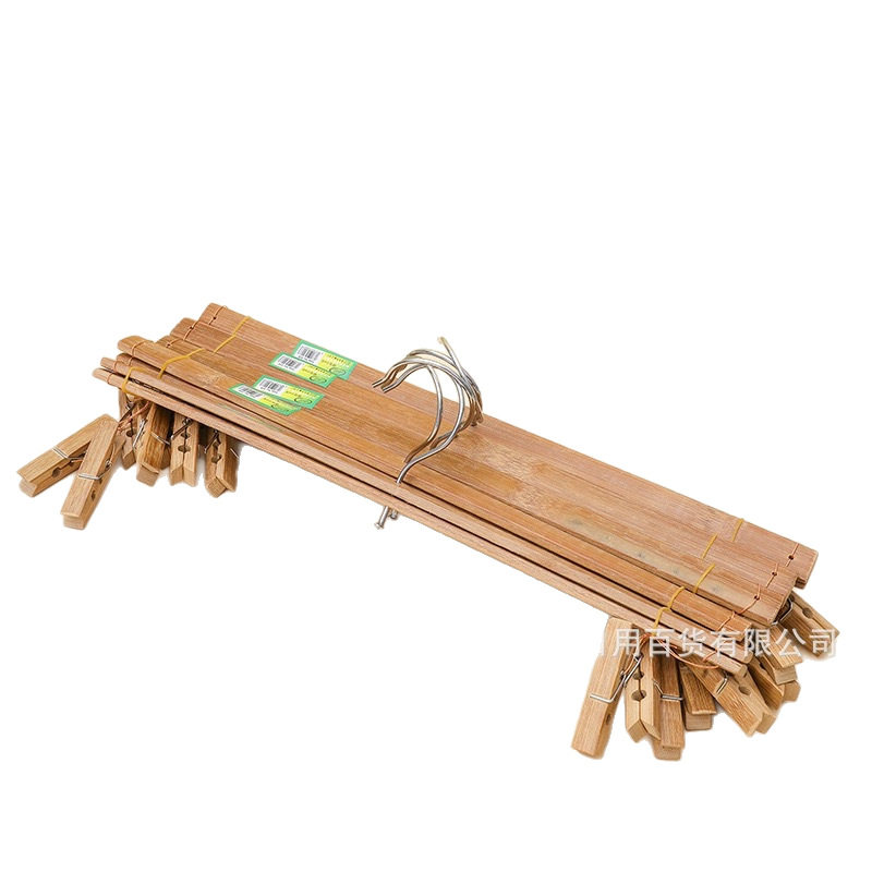 Multifunctional Carbonized Bamboo Clips, Foldableing Four-Head Clips for Drying Pants and Socks, Cross Clothes Drying Rack, Two Yuan Store Supply