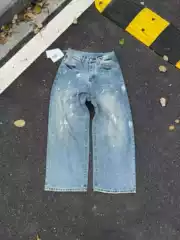 Alternative Niche Jeans, Correct Version, Washed American Style, Versatile, Unisex, Loose Straight-Leg Ac Style Pants