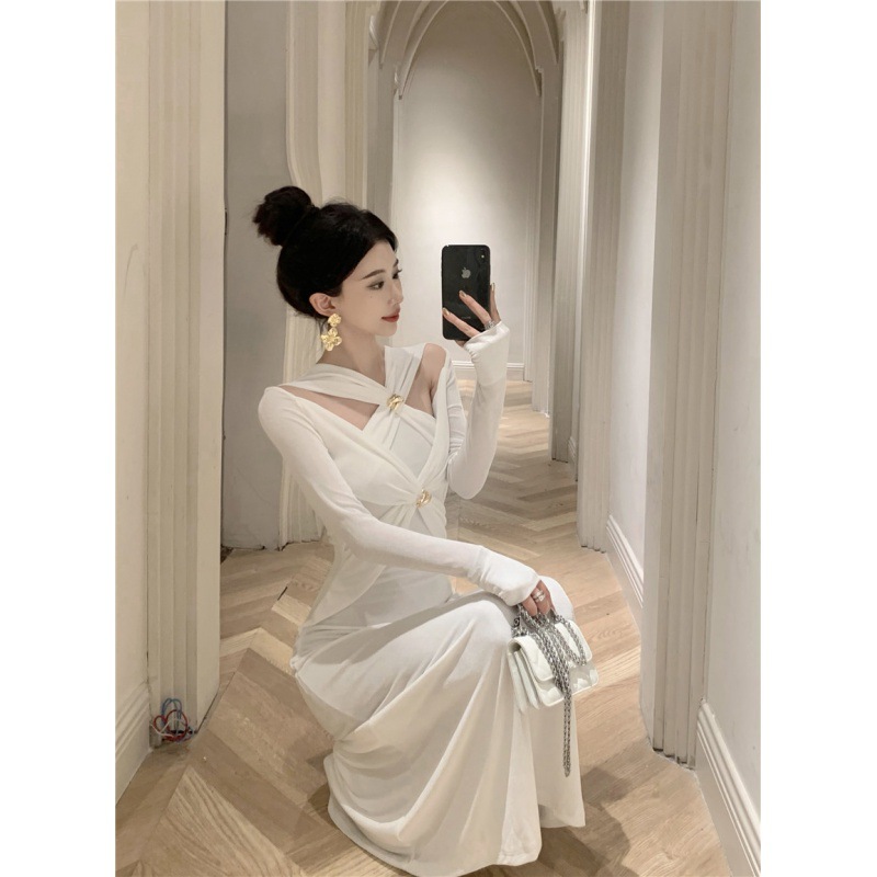 (Mới) Mã B3266 Giá 940K: Váy Đầm Xòe Liền Thân Nữ Guryt Sexy Dáng Ôm Body Gợi Cảm Sexy Hàng Mùa Xuân Thu Đông Thời Trang Nữ Chất Liệu G03 Sản Phẩm Mới, (Miễn Phí Vận Chuyển Toàn Quốc).