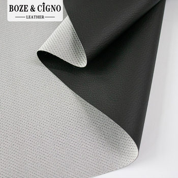 Knitted Fabric Base 1.3 Thick Lychee Pattern Pvc Leather Sofa Wallet Artificial Leather Car Seat Cushion Pu Leather Material