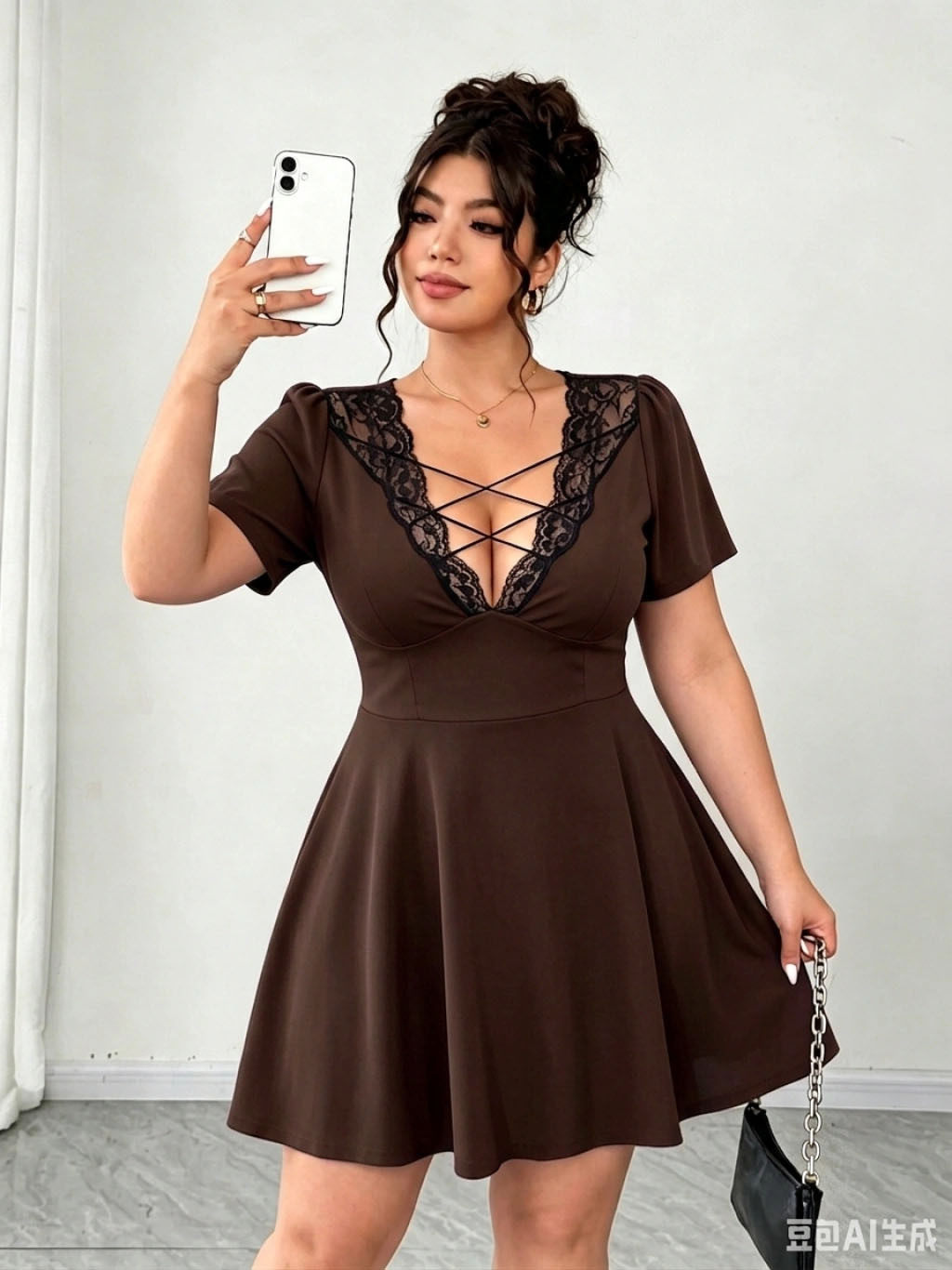 Womens Summer V Neck Dress Elegant Design Comfortable Fit Versatile Style Perfect for Casual or Formal Occasions