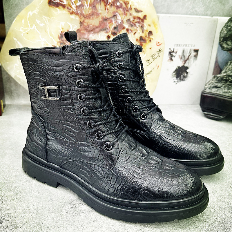 Giày Boot Martin Nữ Chất Liệu Vải Bông Ma Sát Chống Trượt Dày Ấm Hàng Mùa Xuân Thu Đông