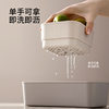 FaSoLa Household Vegetable Washing Basin Multi-functional Draining Storage Box Kitchen Living Room Washing Fruit Basin pp Double-layer Draining Basket