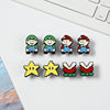 New Cartoon Pixel Mario Clogs Shoe Charms DIY Shoe Buckle Accessories Integrated Buckle 3D Cute Shoe Charms