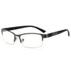Trendy Square Frame Anti-Blue Light Flat Mirror Half-Frame Men's Business Glasses Frame Can Be Equipped with Myopia Flat Mirror Wholesale
