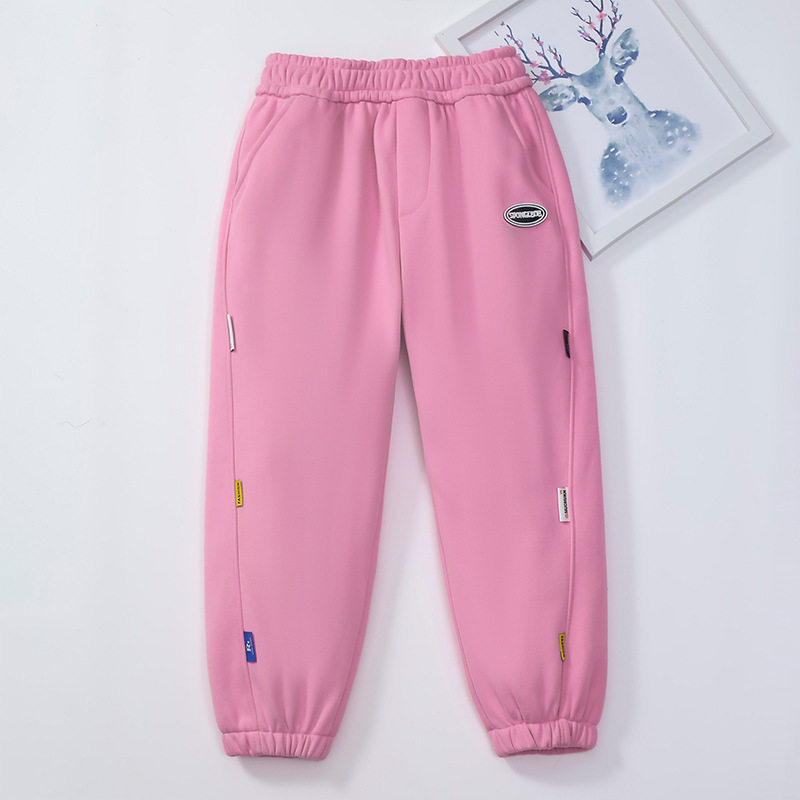 Thick Fleece-lined Kids' Pants, Winter Warm Kids' Trousers, Toddler Sports Pants