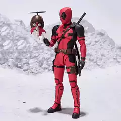 Deadpool 3 Movie Version Deadpool and Wolverine with Movable Joints, Little Bitch, Ornament Model, Boxed Figure
