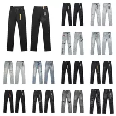 Ksubi Trendy Brand New Am Splash-Ink Print High Street Retro Ripped Casual Slim-Fit Jeans for Both Men and Women