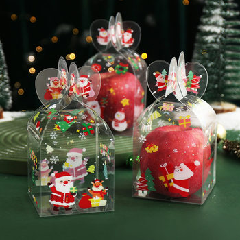 Christmas Apple Box Christmas Eve Transparent Apple Candy Packaging Box Creative Cartoon Personalized Gift Box