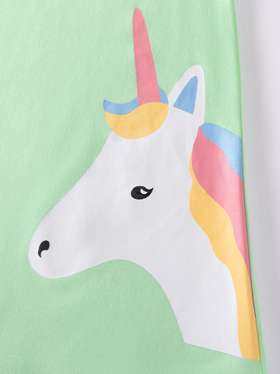 Gaun anak perempuan gaya musim gugur lengan panjang kartun, gaun anak