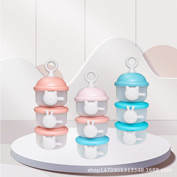 ✅ Manufacturer Wholesale Three-Layer Portable Out-And-Out Milk Powder Box Baby Food Packaging Storage Box
