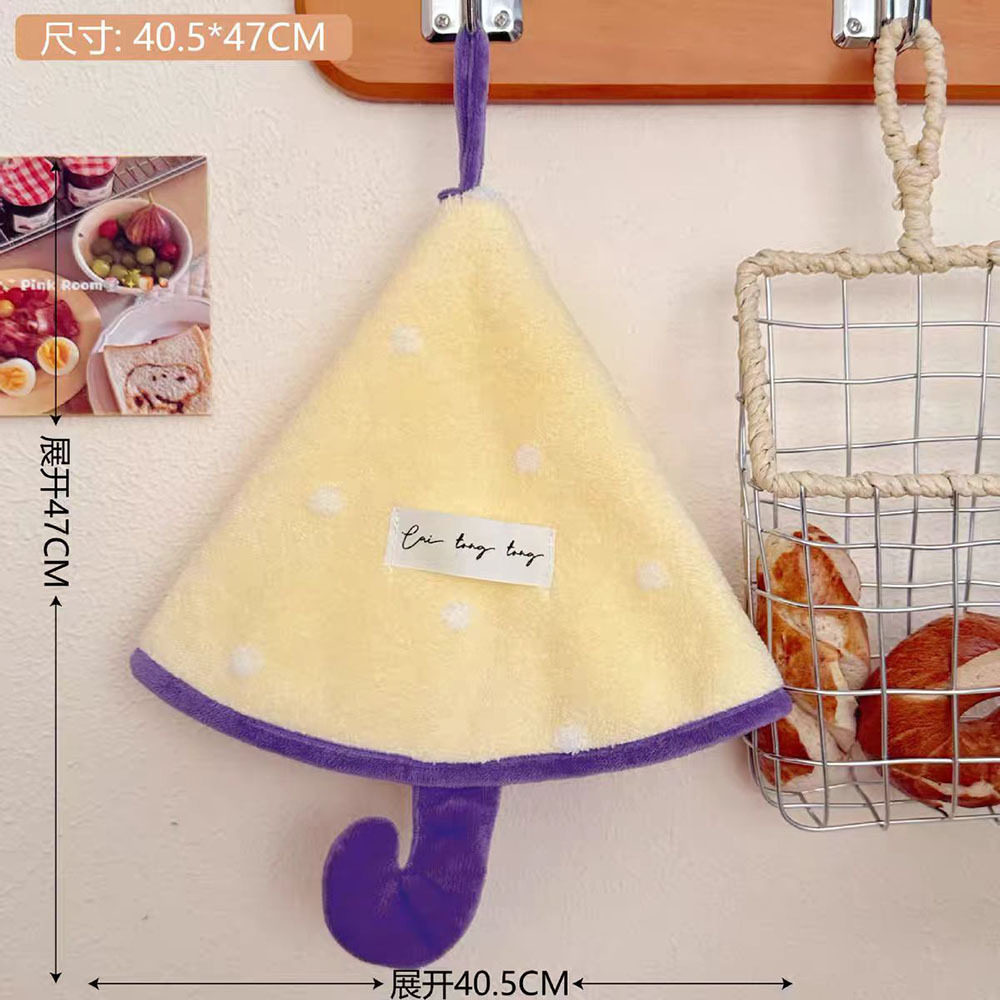 Cross-Border Supply Small Umbrella Hand Towel Hanging Towel Absorbent Thickened Household Kitchen Rag Bathroom Gift