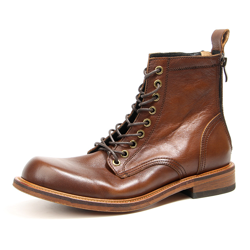 (Mới) Mã A2956 Giá 2310K: Giày Boot Martin Nam Wotdlo Phục Cổ Cổ Điển Giày Dép Nam Chất Liệu Da Bò G05 Sản Phẩm Mới, (Miễn Phí Vận Chuyển Toàn Quốc).