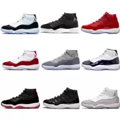 Cross-Border Foreign Trade Aj11 Concord Classic Black and White Running Shoes, Full Star Pattern, High-Top Basketball Shoes, Sports Shoes