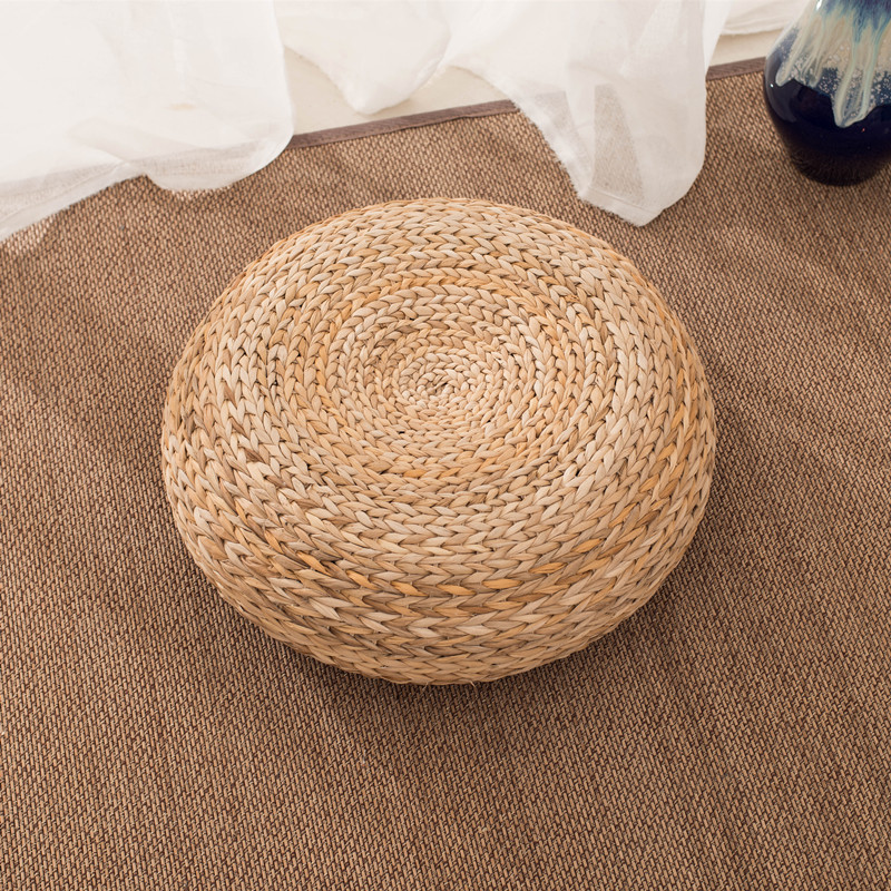 Straw Futon Cushion Tatami Bay Window Cushion Round Sitting Pier Rattan Thickened Household Tea Ceremony Meditation Mat
