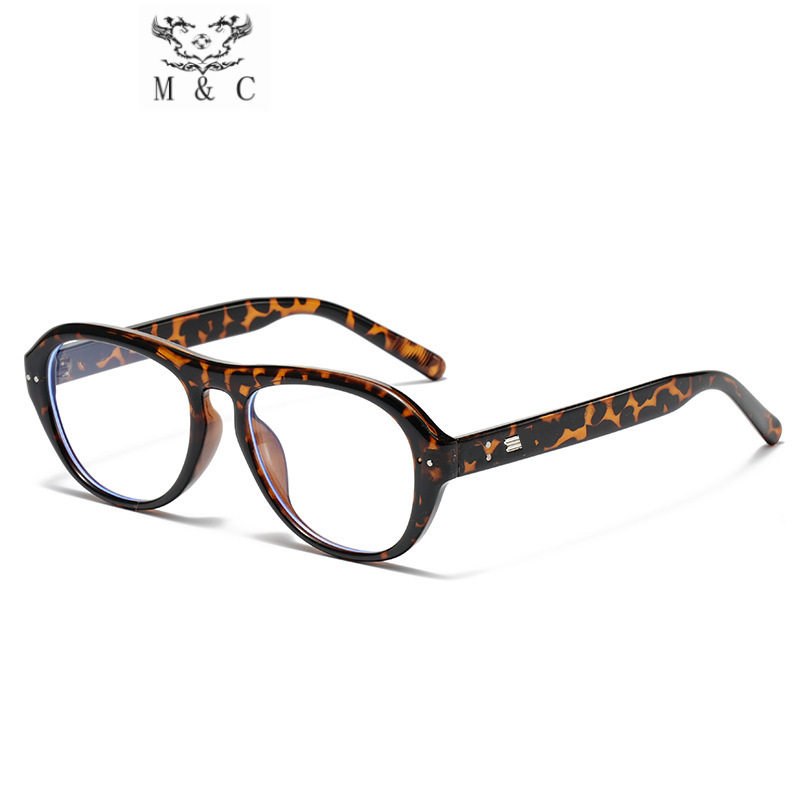 2025 New Gm Ultra-Light Tr Glasses Frame for Women, Versatile Flat Glasses, Early Eight Plain-Faced Round Face Anti-Blue Light Glasses