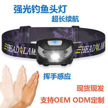 Cross-Border Owl Headlight Led Strong Light Sensor Headlight Rechargeable Head-Mounted Outdoor Fishing Special Ultra-Long Battery Life