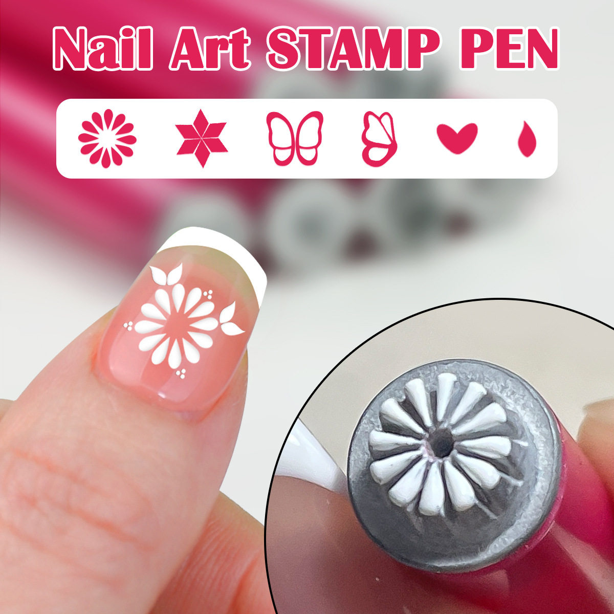 Cross-Border 6 Pieces Nail Art Stamp Pen Set 6 Nail Art Stamp Pen Tools